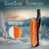 imageEcoNour 27quot Aluminum Snow Brush with Ice Scrapers for Car Windshield and Window  Car Snow Scraper and Brush with Ergonomic Foam Grip Winter Accessories Orange Red Green 3 PackOrange