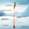 imageEcoNour 27quot Aluminum Snow Brush with Ice Scrapers for Car Windshield and Window  Car Snow Scraper and Brush with Ergonomic Foam Grip Winter Accessories Orange Red Green 3 PackOrange