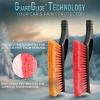 imageEcoNour 27quot Aluminum Snow Brush with Ice Scrapers for Car Windshield and Window  Car Snow Scraper and Brush with Ergonomic Foam Grip Winter Accessories Orange Red Green 3 PackOrange  Red