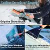 imageEcoNour 27quot Aluminum Snow Brush with Ice Scrapers for Car Windshield and Window  Car Snow Scraper and Brush with Ergonomic Foam Grip Winter Accessories Orange Red Green 3 PackOrange