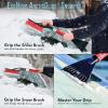 imageEcoNour 27quot Aluminum Snow Brush with Ice Scrapers for Car Windshield and Window  Car Snow Scraper and Brush with Ergonomic Foam Grip Winter Accessories Orange Red Green 3 PackOrange  Red  Green