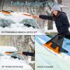 imageEcoNour 27quot Aluminum Snow Brush with Ice Scrapers for Car Windshield and Window  Car Snow Scraper and Brush with Ergonomic Foam Grip Winter Accessories Orange Red Green 3 PackOrange
