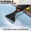 imageEcoNour 27quot Aluminum Snow Brush with Ice Scrapers for Car Windshield and Window  Car Snow Scraper and Brush with Ergonomic Foam Grip Winter Accessories Orange Red Green 3 PackOrange