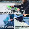 imageEcoNour 27quot Aluminum Snow Brush with Ice Scrapers for Car Windshield and Window  Car Snow Scraper and Brush with Ergonomic Foam Grip Winter Accessories Orange Red Green 3 PackOrange  Pink  Green  Blue