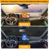 imageEcoNour Accordion Foldable Windshield Sun Shade  Jumbo Sun Visor for Truck Front Windows  UV ampamp Heat Reflective Sunshade with Durable DualLayer Design  XLarge 66quot x 27quotSilver