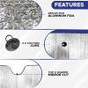 imageEcoNour Accordion Foldable Windshield Sun Shade  Jumbo Sun Visor for Truck Front Windows  UV ampamp Heat Reflective Sunshade with Durable DualLayer Design  XLarge 66quot x 27quotAluminium Silver