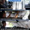imageEcoNour Accordion Foldable Windshield Sun Shade  Jumbo Sun Visor for Truck Front Windows  UV ampamp Heat Reflective Sunshade with Durable DualLayer Design  XLarge 66quot x 27quotAluminium Silver
