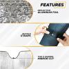 imageEcoNour Accordion Foldable Windshield Sun Shade  Jumbo Sun Visor for Truck Front Windows  UV ampamp Heat Reflective Sunshade with Durable DualLayer Design  XLarge 66quot x 27quotSilver