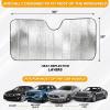 imageEcoNour Accordion Foldable Windshield Sun Shade  Jumbo Sun Visor for Truck Front Windows  UV ampamp Heat Reflective Sunshade with Durable DualLayer Design  XLarge 66quot x 27quotSilver