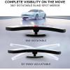 imageEcoNour Blind Spot Car Mirror 2 Pack  Wide Angle for 3x Larger View  Universal Car Rear View Mirror with Rain Guard  Side Blind Spot with Adjustable Stick for Cars SUVs and TrucksRectangle