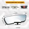 imageEcoNour Blind Spot Car Mirror 2 Pack  Wide Angle for 3x Larger View  Universal Car Rear View Mirror with Rain Guard  Side Blind Spot with Adjustable Stick for Cars SUVs and TrucksRectangle With Visor