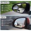 imageEcoNour Blind Spot Car Mirror 2 Pack  Wide Angle for 3x Larger View  Universal Car Rear View Mirror with Rain Guard  Side Blind Spot with Adjustable Stick for Cars SUVs and TrucksRectangle