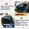 imageEcoNour Blind Spot Car Mirror 2 Pack  Wide Angle for 3x Larger View  Universal Car Rear View Mirror with Rain Guard  Side Blind Spot with Adjustable Stick for Cars SUVs and TrucksRectangle With Visor