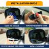 imageEcoNour Blind Spot Car Mirror 2 Pack  Wide Angle for 3x Larger View  Universal Car Rear View Mirror with Rain Guard  Side Blind Spot with Adjustable Stick for Cars SUVs and TrucksRectangle With Visor