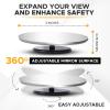 imageEcoNour Blind Spot Car Mirror 2 Pack  Wide Angle for 3x Larger View  Universal Car Rear View Mirror with Rain Guard  Side Blind Spot with Adjustable Stick for Cars SUVs and TrucksCircle