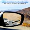imageEcoNour Blind Spot Car Mirror 2 Pack  Wide Angle for 3x Larger View  Universal Car Rear View Mirror with Rain Guard  Side Blind Spot with Adjustable Stick for Cars SUVs and TrucksRectangle