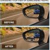 imageEcoNour Blind Spot Car Mirror 2 Pack  Wide Angle for 3x Larger View  Universal Car Rear View Mirror with Rain Guard  Side Blind Spot with Adjustable Stick for Cars SUVs and TrucksRectangle