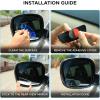 imageEcoNour Blind Spot Car Mirror 2 Pack  Wide Angle for 3x Larger View  Universal Car Rear View Mirror with Rain Guard  Side Blind Spot with Adjustable Stick for Cars SUVs and TrucksRectangle