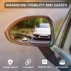 imageEcoNour Blind Spot Car Mirror 2 Pack  Wide Angle for 3x Larger View  Universal Car Rear View Mirror with Rain Guard  Side Blind Spot with Adjustable Stick for Cars SUVs and TrucksRectangle