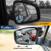 imageEcoNour Blind Spot Car Mirror 2 Pack  Wide Angle for 3x Larger View  Universal Car Rear View Mirror with Rain Guard  Side Blind Spot with Adjustable Stick for Cars SUVs and TrucksRectangle With Visor