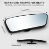 imageEcoNour Blind Spot Car Mirror 2 Pack  Wide Angle for 3x Larger View  Universal Car Rear View Mirror with Rain Guard  Side Blind Spot with Adjustable Stick for Cars SUVs and TrucksRectangle