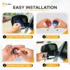imageEcoNour Blind Spot Car Mirror 2 Pack  Wide Angle for 3x Larger View  Universal Car Rear View Mirror with Rain Guard  Side Blind Spot with Adjustable Stick for Cars SUVs and TrucksCircle