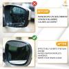 imageEcoNour Blind Spot Car Mirror 2 Pack  Wide Angle for 3x Larger View  Universal Car Rear View Mirror with Rain Guard  Side Blind Spot with Adjustable Stick for Cars SUVs and TrucksCircle With Visor