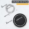imageEcoNour Bling Cup Holder Insert 2 Pack with Push Start Button Ring 1 Pack  275 Inch Silicone Coaster Pad and 15 Inch Ring with Elegant Crystal Rhinestone  Car Interior Accessories BlackBlackwhite