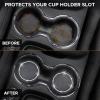 imageEcoNour Bling Cup Holder Insert 2 Pack with Push Start Button Ring 1 Pack  275 Inch Silicone Coaster Pad and 15 Inch Ring with Elegant Crystal Rhinestone  Car Interior Accessories BlackBlackwhite