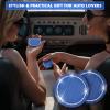 imageEcoNour Bling Cup Holder Insert 2 Pack with Push Start Button Ring 1 Pack  275 Inch Silicone Coaster Pad and 15 Inch Ring with Elegant Crystal Rhinestone  Car Interior Accessories BlackBlue
