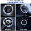 imageEcoNour Bling Cup Holder Insert 2 Pack with Push Start Button Ring 1 Pack  275 Inch Silicone Coaster Pad and 15 Inch Ring with Elegant Crystal Rhinestone  Car Interior Accessories BlackBlackblue