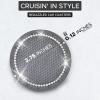 imageEcoNour Bling Cup Holder Insert 2 Pack with Push Start Button Ring 1 Pack  275 Inch Silicone Coaster Pad and 15 Inch Ring with Elegant Crystal Rhinestone  Car Interior Accessories BlackGray