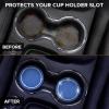 imageEcoNour Bling Cup Holder Insert 2 Pack with Push Start Button Ring 1 Pack  275 Inch Silicone Coaster Pad and 15 Inch Ring with Elegant Crystal Rhinestone  Car Interior Accessories BlackBlue
