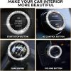 imageEcoNour Bling Cup Holder Insert 2 Pack with Push Start Button Ring 1 Pack  275 Inch Silicone Coaster Pad and 15 Inch Ring with Elegant Crystal Rhinestone  Car Interior Accessories BlackBlackwhite