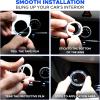 imageEcoNour Bling Cup Holder Insert 2 Pack with Push Start Button Ring 1 Pack  275 Inch Silicone Coaster Pad and 15 Inch Ring with Elegant Crystal Rhinestone  Car Interior Accessories BlackBlackblue