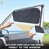 imageEcoNour Car Driver Front Window Sun Shade  Magnetic Window Curtain Protects from Harmful Sun Rays for Drivers  Side Window Screen Sunshade for Cars Prevents Sun Damage  Black 2Piece