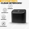imageEcoNour Car Trash Can with Lid  75 Pcs Disposable Trash Bag  Portable Automotive Garbage Container Bin for Side Door and Back Seat  Compact Accessories for Vehicle Home ampamp Office  BlackBlack
