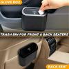 imageEcoNour Car Trash Can with Lid  75 Pcs Disposable Trash Bag  Portable Automotive Garbage Container Bin for Side Door and Back Seat  Compact Accessories for Vehicle Home ampamp Office  BlackBlack