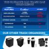 imageEcoNour Car Trash Can with Lid 15 Gallons Hanging Garbage Can Water Proof Trash Bag for Car SUV Truck Car Trash Bin Black Car Trash Accessories with Multipurpose StorageSmall