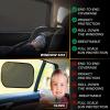 imageEcoNour Car Window Shades for Baby 2 Pack  Upgraded  Shades for Side Window  Comes with Enhanced Suction Cups ampamp Large Clips for Durability  Baby Car Accessories 15quot x 17quotRear
