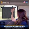 imageEcoNour Car Window Shades for Baby 2 Pack  Upgraded  Shades for Side Window  Comes with Enhanced Suction Cups ampamp Large Clips for Durability  Baby Car Accessories 15quot x 17quotBlack
