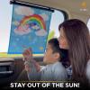 imageEcoNour Car Window Shades for Baby 2 Pack  Upgraded  Shades for Side Window  Comes with Enhanced Suction Cups ampamp Large Clips for Durability  Baby Car Accessories 18quot x 20quotSparkling Unicorns