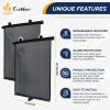 imageEcoNour Car Window Shades for Baby 2 Pack  Upgraded  Shades for Side Window  Comes with Enhanced Suction Cups ampamp Large Clips for Durability  Baby Car Accessories 18quot x 20quotBlack