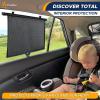 imageEcoNour Car Window Shades for Baby 2 Pack  Upgraded  Shades for Side Window  Comes with Enhanced Suction Cups ampamp Large Clips for Durability  Baby Car Accessories 15quot x 17quotBlack