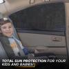 imageEcoNour Car Window Shades for Baby 2 Pack  Upgraded  Shades for Side Window  Comes with Enhanced Suction Cups ampamp Large Clips for Durability  Baby Car Accessories 15quot x 17quotRear