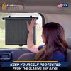 imageEcoNour Car Window Shades for Baby 2 Pack  Upgraded  Shades for Side Window  Comes with Enhanced Suction Cups ampamp Large Clips for Durability  Baby Car Accessories 18quot x 20quotBlack