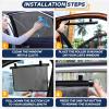 imageEcoNour Car Window Shades for Baby 2 Pack  Upgraded  Shades for Side Window  Comes with Enhanced Suction Cups ampamp Large Clips for Durability  Baby Car Accessories 15quot x 17quotBlack