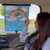 imageEcoNour Car Window Shades for Baby 2 Pack  Upgraded  Shades for Side Window  Comes with Enhanced Suction Cups ampamp Large Clips for Durability  Baby Car Accessories 18quot x 20quotSparkling Unicorns