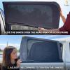 imageEcoNour Car Window Shades for Baby 2 Pack  Upgraded  Shades for Side Window  Comes with Enhanced Suction Cups ampamp Large Clips for Durability  Baby Car Accessories 15quot x 17quotRear