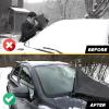 imageEcoNour Car Windshield Cover for Ice and Snow Windshield Snow Cover with Side Mirrors Cover for Snow Ice UV Fits Most Cars Trucks Vans SUVs Black